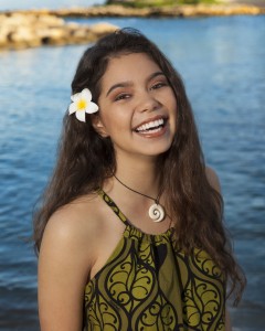 Walt Disney Animation Studios’ “Moana” has found her voice following a worldwide search to cast the film’s title character. Native Hawaiian newcomer Auli’i Cravalho, 14, joins Dwayne Johnson in the big-screen adventure about a spirited and fearless teenager named Moana (voice of Cravalho) who, with help from demi-god Maui (voice of Johnson), sets out on a daring mission to prove herself a master wayfinder. “Moana” sails into U.S. theaters on Nov. 23, 2016. Photo by: Hugh E. Gentry. ©2015 Disney. All Rights Reserved.