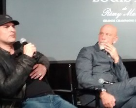 (l-r) Robert Rodriguez and John Malkovich during the q&a screening of 100 YEARS. ©Front Row Features. CR: Angela Dawson.